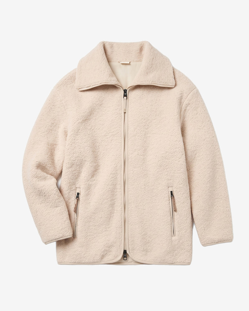 KnowledgeCotton Apparel - WMN Wool fleece full zip Fleeces 9999 Item Colour