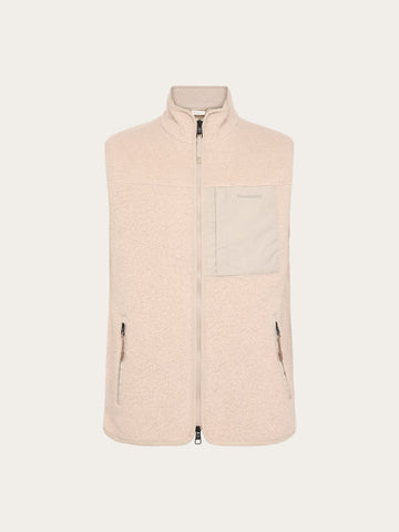 KnowledgeCotton Apparel - MEN Wool fleece vest Fleeces 9999 Item Colour