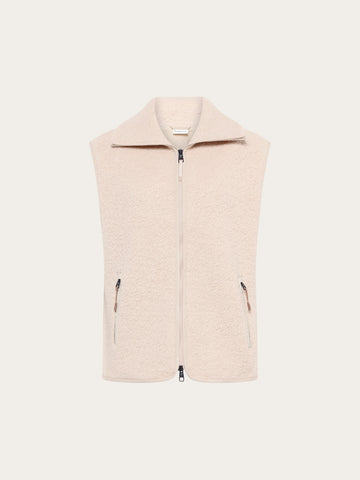 KnowledgeCotton Apparel - WMN Wool fleece zip vest Fleeces 9999 Item Colour