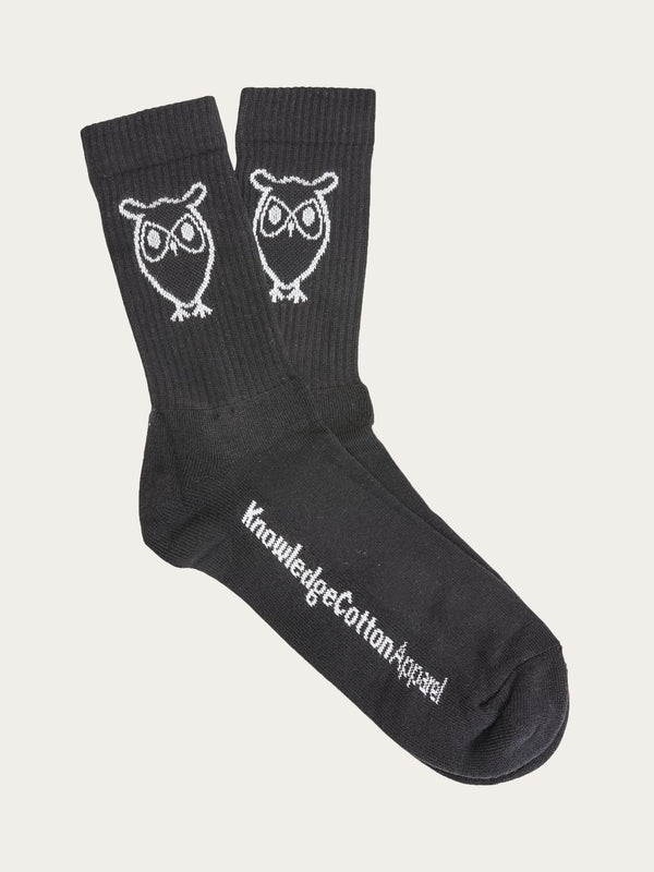KnowledgeCotton Apparel - MEN 2-pack tennis sock Socks 1300 Black Jet