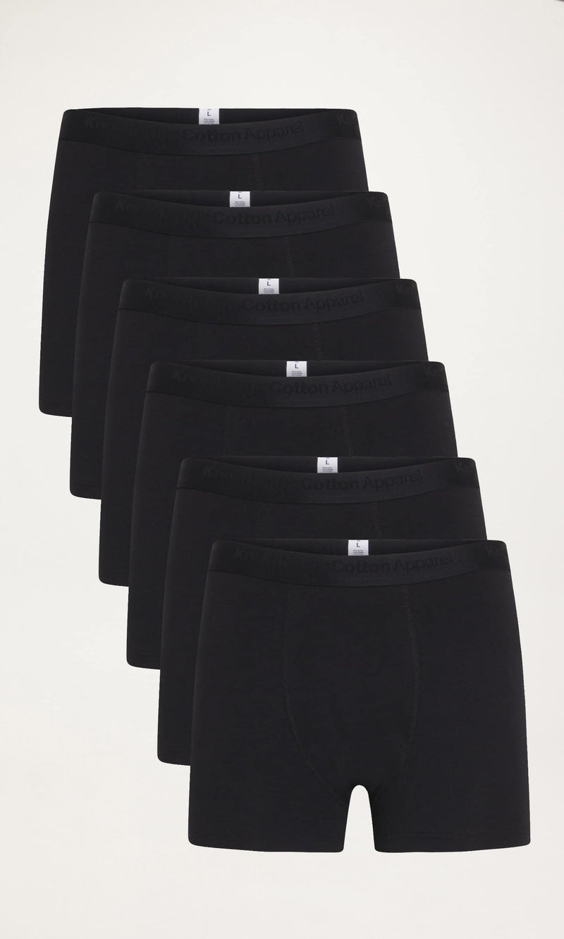 KnowledgeCotton Apparel - MEN 6 pack underwear Underwears 1300 Black Jet