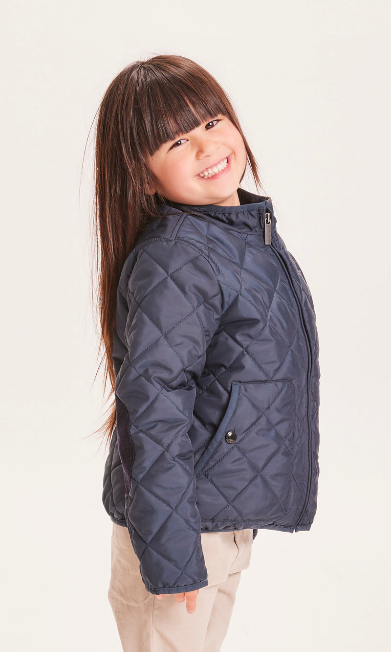 KnowledgeCotton Apparel - YOUNG REED quilted jacket Jackets 1001 Total Eclipse