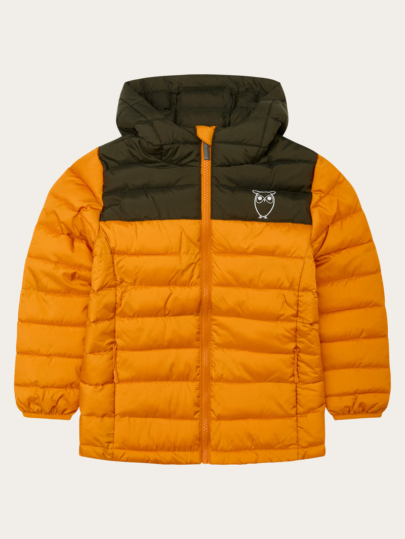 KnowledgeCotton Apparel - YOUNG REPREVE ™ rib stop quilted Jacket THERMO ACTIVE™ Jackets 1365 Desert Sun