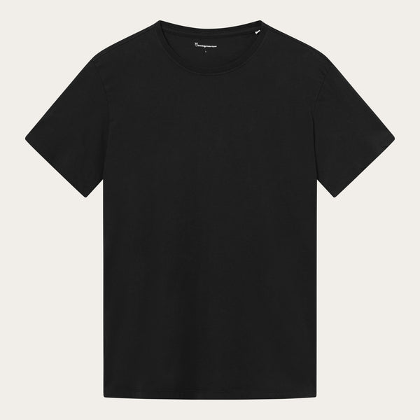 Black Cotton Jersey Super Cropped T-Shirt